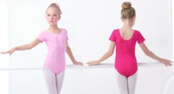 Girls-Kids-Ballet-Leotard-Children-Pink-Short-Sleeve-Practice-Dance-Wear-Cotton-Bodysuit-For-Children